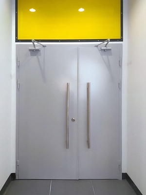 Двупольная дверь с ручками-скобами Двупольная дверь с ручками-скобами